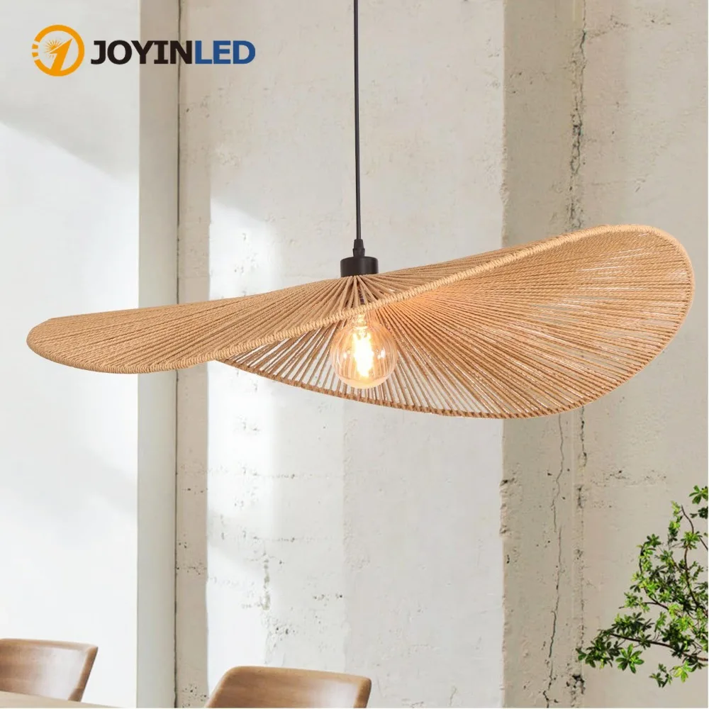40CM Rattan Pendant Light Fixture Vintage Farmhouse E27 Hand Woven Hemp Rope Hanging Lamp Retro Wicker Basket Pendant Lamp Decor
40CM Rattan Pendant Light Fixture Vintage Farmhouse E27 Hand Woven Hemp Rope Hanging Lamp Retro Wicker Basket Pendant Lamp Decor