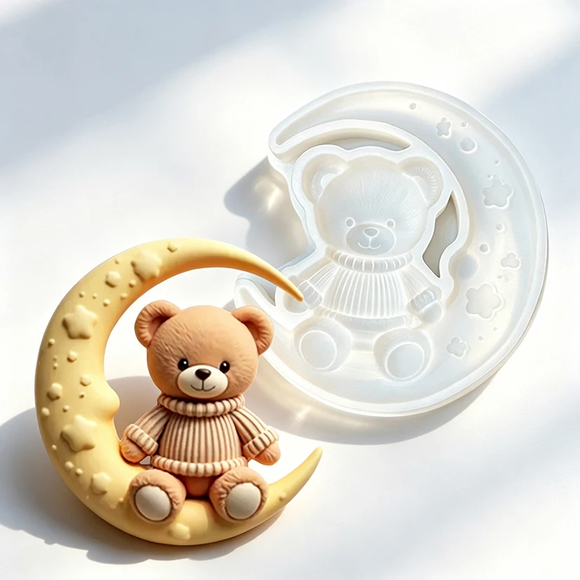 Star Moon Baby Bear Silicone Sugarcraft Mold Cookie Cupcake Chocolate Baking Mold Fondant Cake Decorating Tools
Star Moon Baby Bear Silicone Sugarcraft Mold Cookie Cupcake Chocolate Baking Mold Fondant Cake Decorating Tools