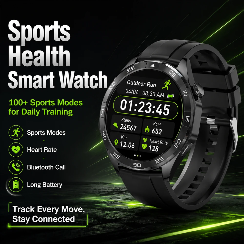 2026 New Sports Health Smart Watch 1.55" HD Screen With Compass Heart Rate Health Monitoring BT Call IP67 Waterproof Smartwatch
2026 New Sports Health Smart Watch 1.55" HD Screen With Compass Heart Rate Health Monitoring BT Call IP67 Waterproof Smartwatch