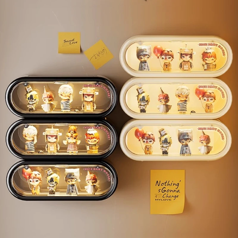 Wall Mounted Blind Box Display Shelf Acrylic Dustproof Collectible Case with LED Lights Mini Figure Organizer Storage Showcase
Wall Mounted Blind Box Display Shelf Acrylic Dustproof Collectible Case with LED Lights Mini Figure Organizer Storage Showcase