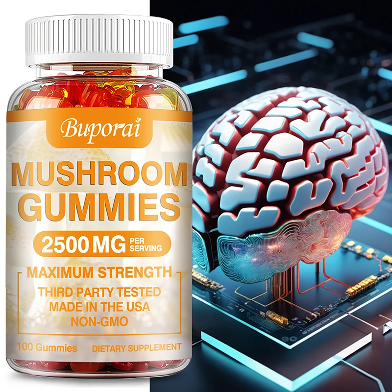 Mushroom Gummies - Brain Health, Enhances Memory and Concentration, Relieves Stress, Immune Support
Mushroom Gummies - Brain Health, Enhances Memory and Concentration, Relieves Stress, Immune Support