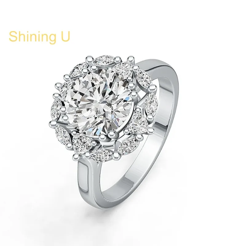 Кольцо из стерлингового серебра 925 пробы с муассанитом VVS1 2 карата, круглой огранки, для женщин, ювелирное изделие, обручальное
Кольцо из стерлингового серебра 925 пробы с муассанитом VVS1 2 карата, круглой огранки, для женщин, ювелирное изделие, обручальное