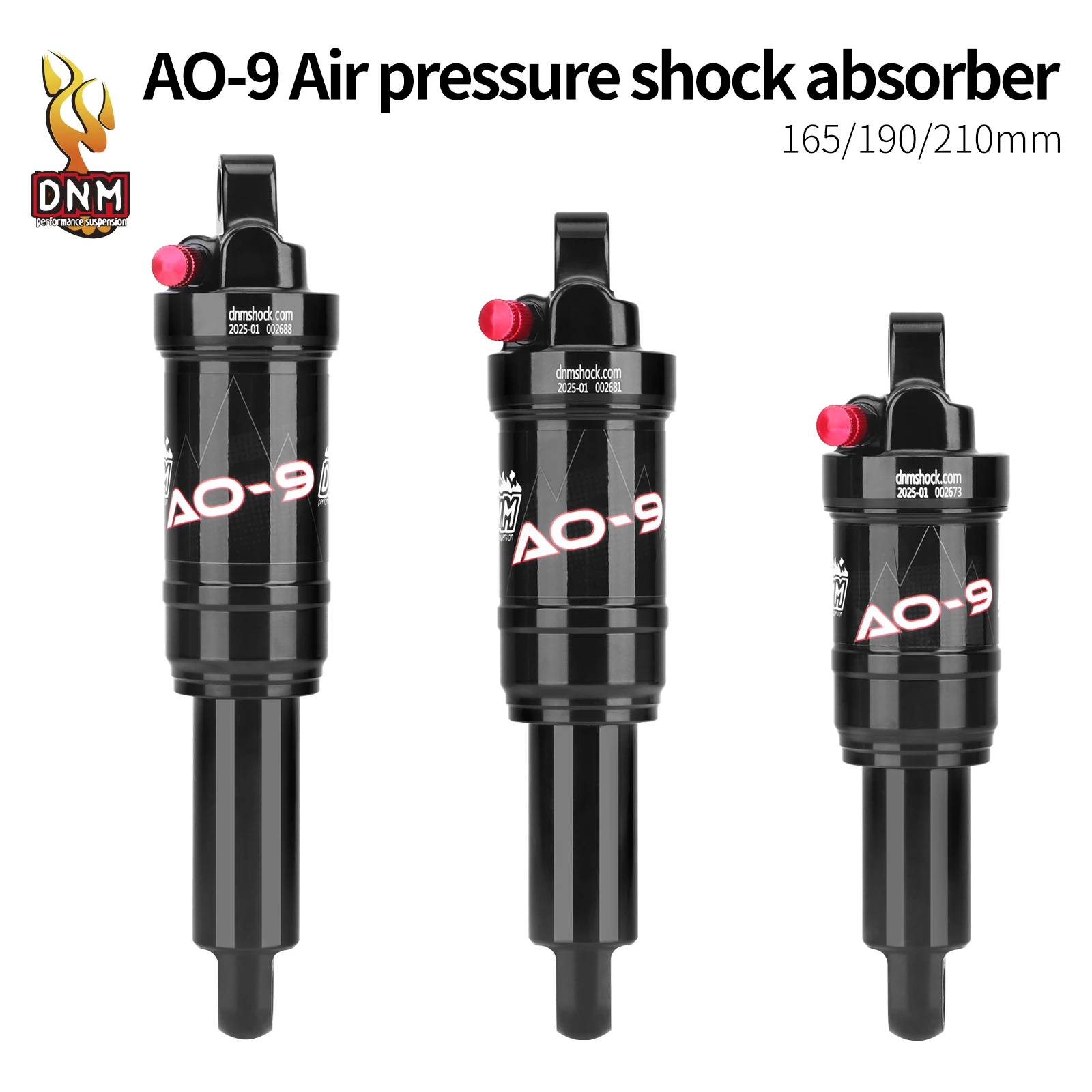 DNM AO-9 Bicycle Air Pressure Shock Absorber 165mm/190mm/210mm Aluminum Alloy Mtb Xc Mountain Bike Rear Shock Absorber
DNM AO-9 Bicycle Air Pressure Shock Absorber 165mm/190mm/210mm Aluminum Alloy Mtb Xc Mountain Bike Rear Shock Absorber