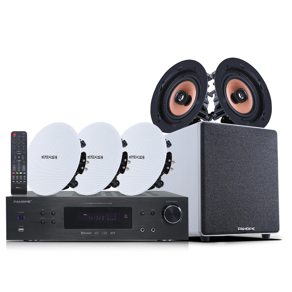 5.1 DTS Home Theater Sound System Ceiling Speakers Background Music System With Digital Amplifier/Subwoofer
5.1 DTS Home Theater Sound System Ceiling Speakers Background Music System With Digital Amplifier/Subwoofer