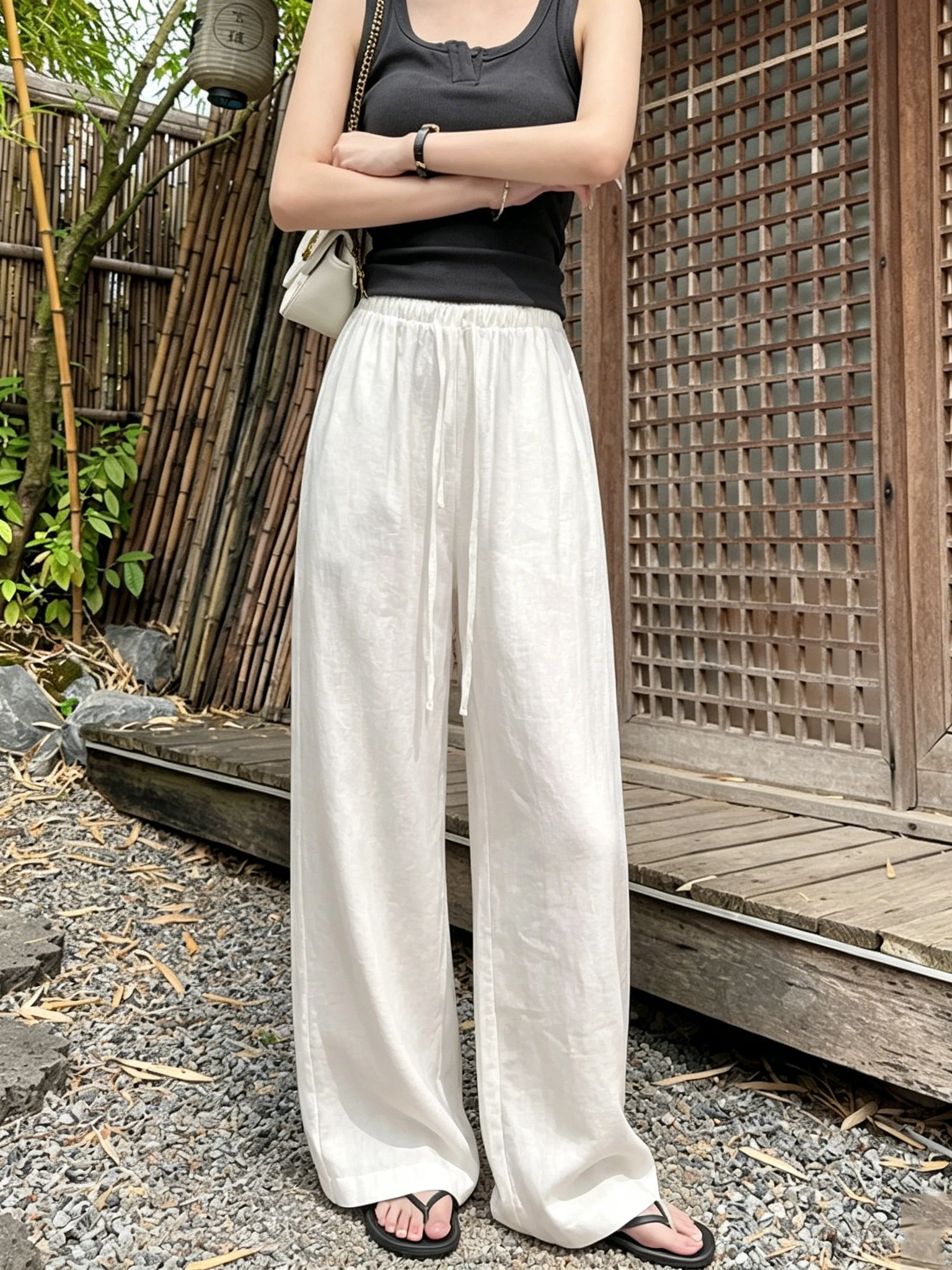 High Waist Wide Leg Cotton Linen Pants Women's Summer New Style Loose Slimming Casual Straight Thin Floor-Length Trousers
High Waist Wide Leg Cotton Linen Pants Women's Summer New Style Loose Slimming Casual Straight Thin Floor-Length Trousers