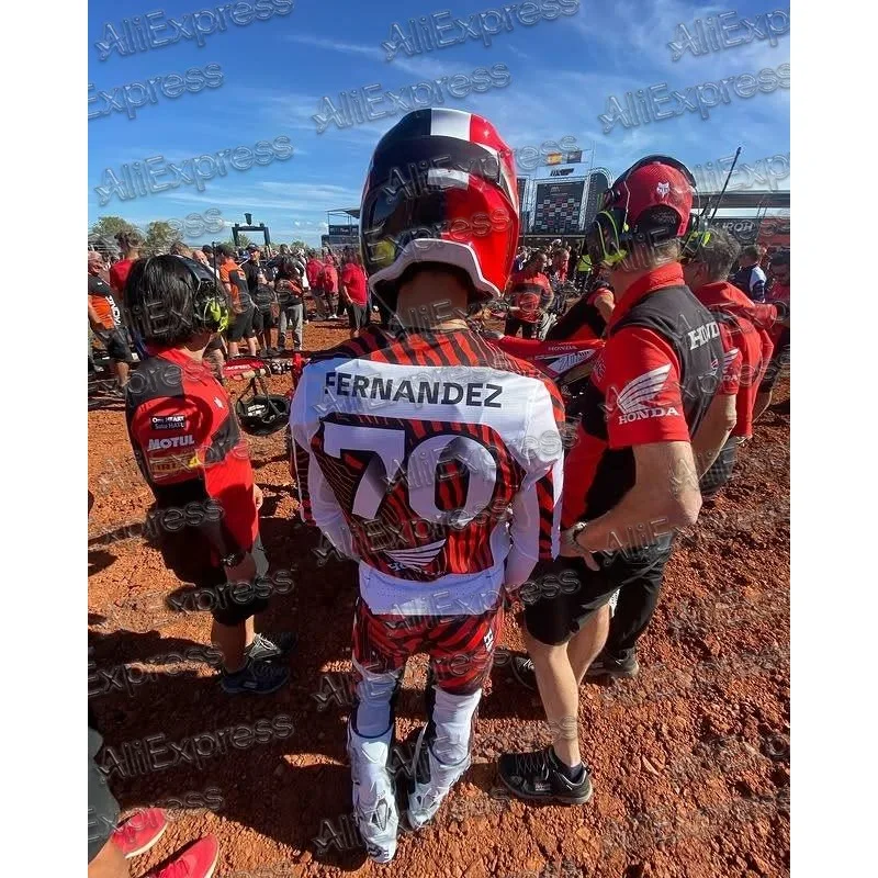 2026 Trendy Motocross Replica #70 Fernandez Honda Racing Team Reprint Jersey Loose Breathable 3D Printed Quick Dry long sleeve
2026 Trendy Motocross Replica #70 Fernandez Honda Racing Team Reprint Jersey Loose Breathable 3D Printed Quick Dry long sleeve