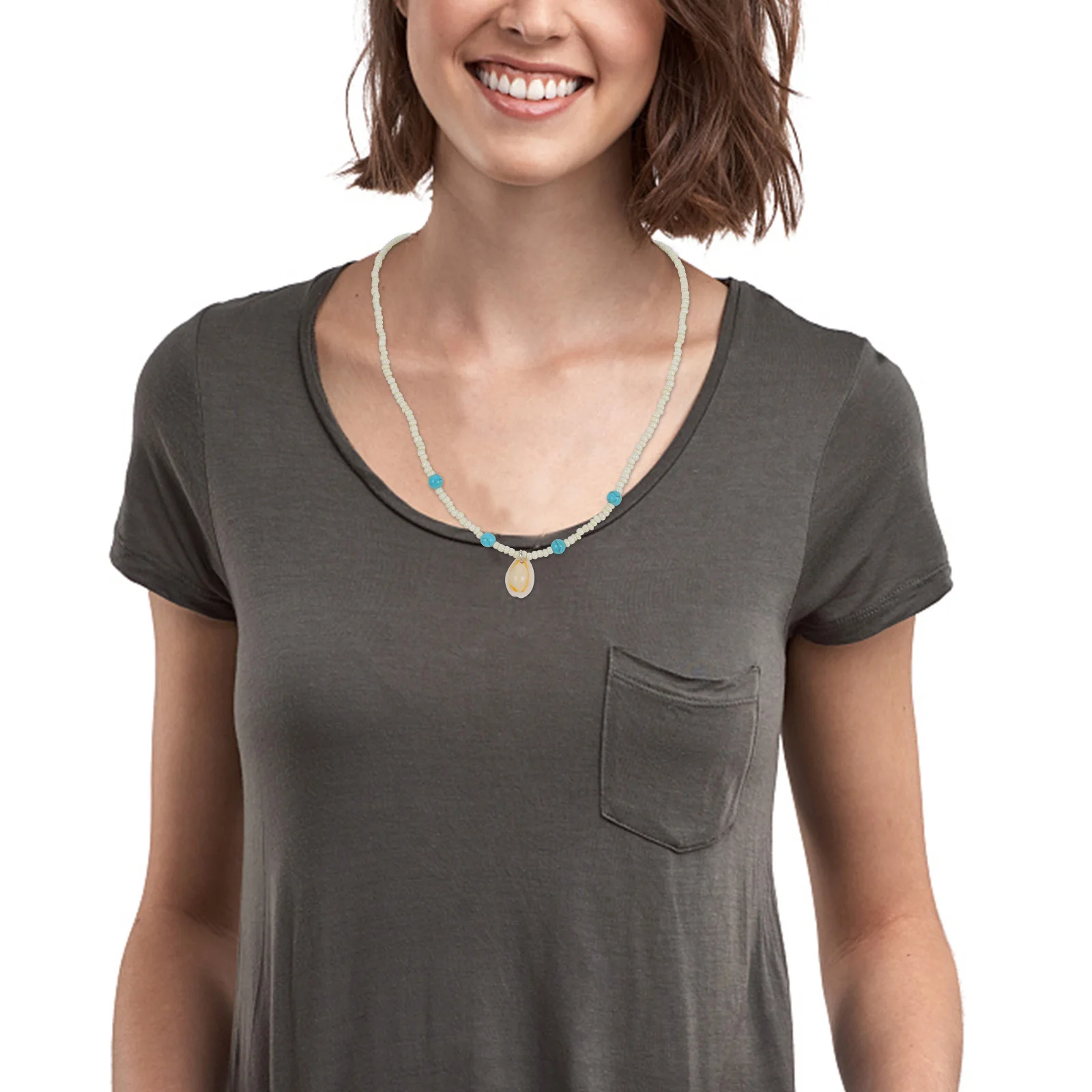 Natural Conch Shell Necklace Bohemian Style Handmade White Neck Chain Women Choker Bachelorette Jewelry 
Natural Conch Shell Necklace Bohemian Style Handmade White Neck Chain Women Choker Bachelorette Jewelry