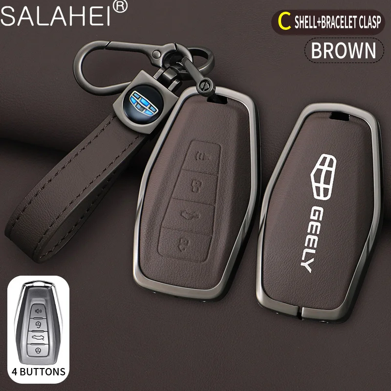 Alloy Leather Car Key Cover Case for Geely Emgrand Global Kulrey Hawk GX7 Okavango NL3 SUV GT GC9 Coolray X6 X7 EX7 Geometry C
Alloy Leather Car Key Cover Case for Geely Emgrand Global Kulrey Hawk GX7 Okavango NL3 SUV GT GC9 Coolray X6 X7 EX7 Geometry C