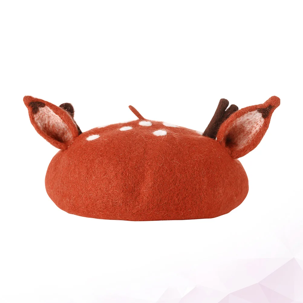 Women Beret Wool Antlers Ear Winter Warm Beret Hat 54-60cm Autumn Hat Fashion Accessories
Women Beret Wool Antlers Ear Winter Warm Beret Hat 54-60cm Autumn Hat Fashion Accessories