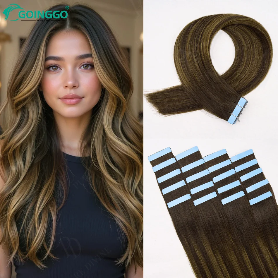 Balayage Tape in Hair Extensions Human Hair T2/2/6# Ombre Dark Brown to Light Warm Brown Seamless Skin Weft Hair 14-22inches
Balayage Tape in Hair Extensions Human Hair T2/2/6# Ombre Dark Brown to Light Warm Brown Seamless Skin Weft Hair 14-22inches
