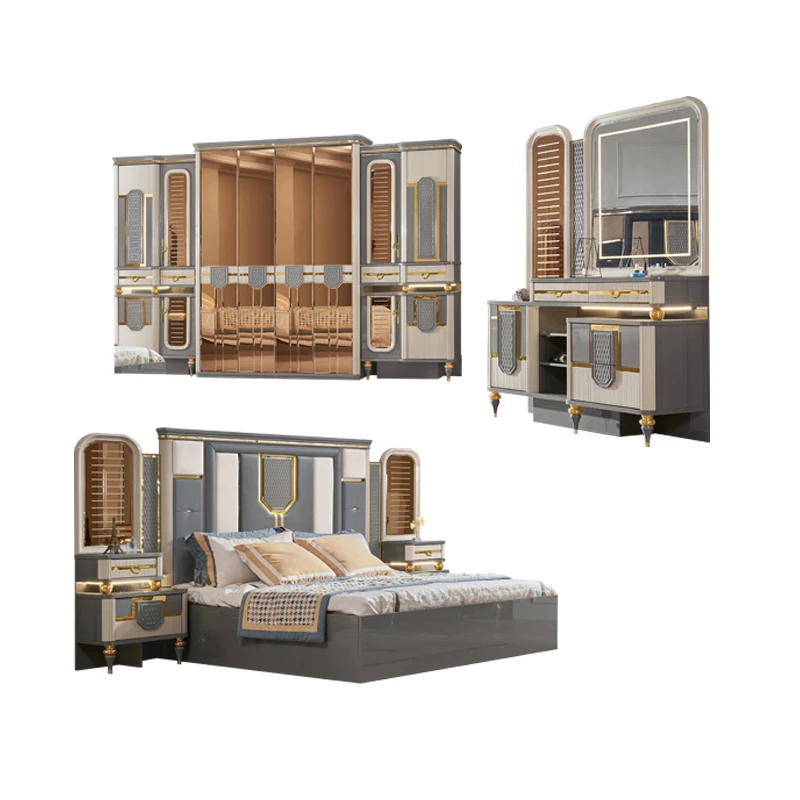 &Cheap Wholesale Luxury Queen Size Upholstered Bed Suite Full Sets Modern Design King Wooden Bedroom Furniture Set
&Cheap Wholesale Luxury Queen Size Upholstered Bed Suite Full Sets Modern Design King Wooden Bedroom Furniture Set