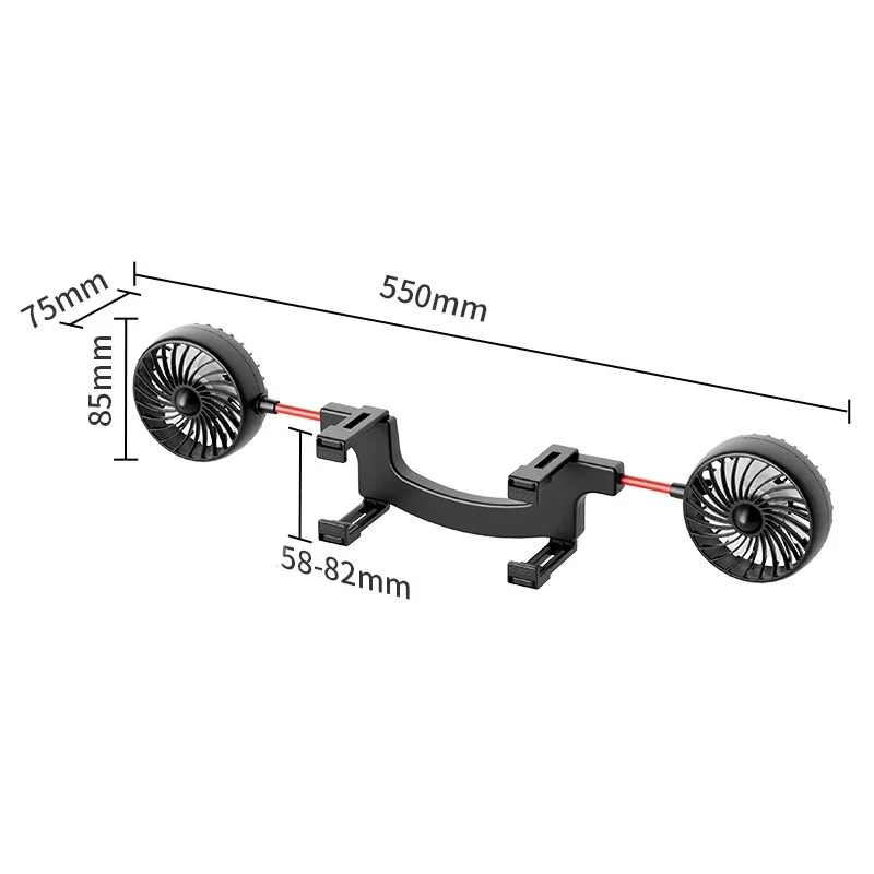 Car Cooling Fan Rearview Mirror Car Mounted Fan 360° Adjustable 12V24V Trolley Truck Universal Dual Head USB Car Electric Fan
Car Cooling Fan Rearview Mirror Car Mounted Fan 360° Adjustable 12V24V Trolley Truck Universal Dual Head USB Car Electric Fan