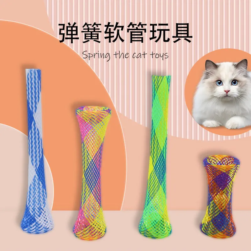 Pet Cat Toy Claw Grinding Spring Gnawing Toy Telescopic Elastic Rainbow Spring Tube Cat Toys Interactive Pet Toys
Pet Cat Toy Claw Grinding Spring Gnawing Toy Telescopic Elastic Rainbow Spring Tube Cat Toys Interactive Pet Toys