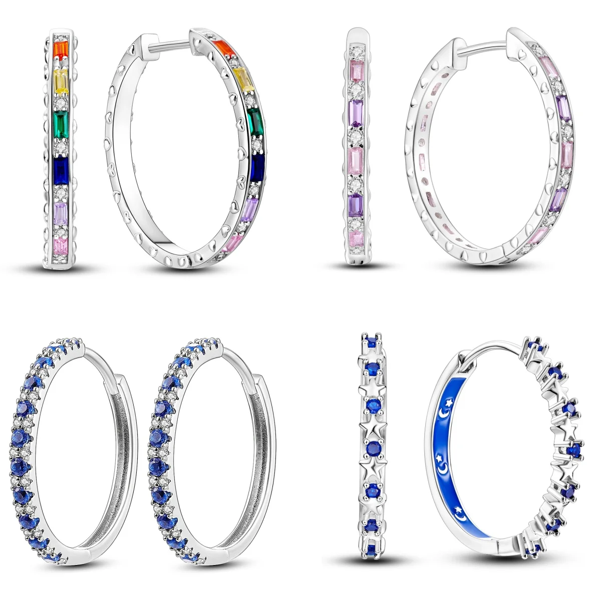 MISEFF S925 Sterling Silver Earring Multicolored Sparkling Zircon Earrings For Women Birthday Gift Silver Jewelry
MISEFF S925 Sterling Silver Earring Multicolored Sparkling Zircon Earrings For Women Birthday Gift Silver Jewelry