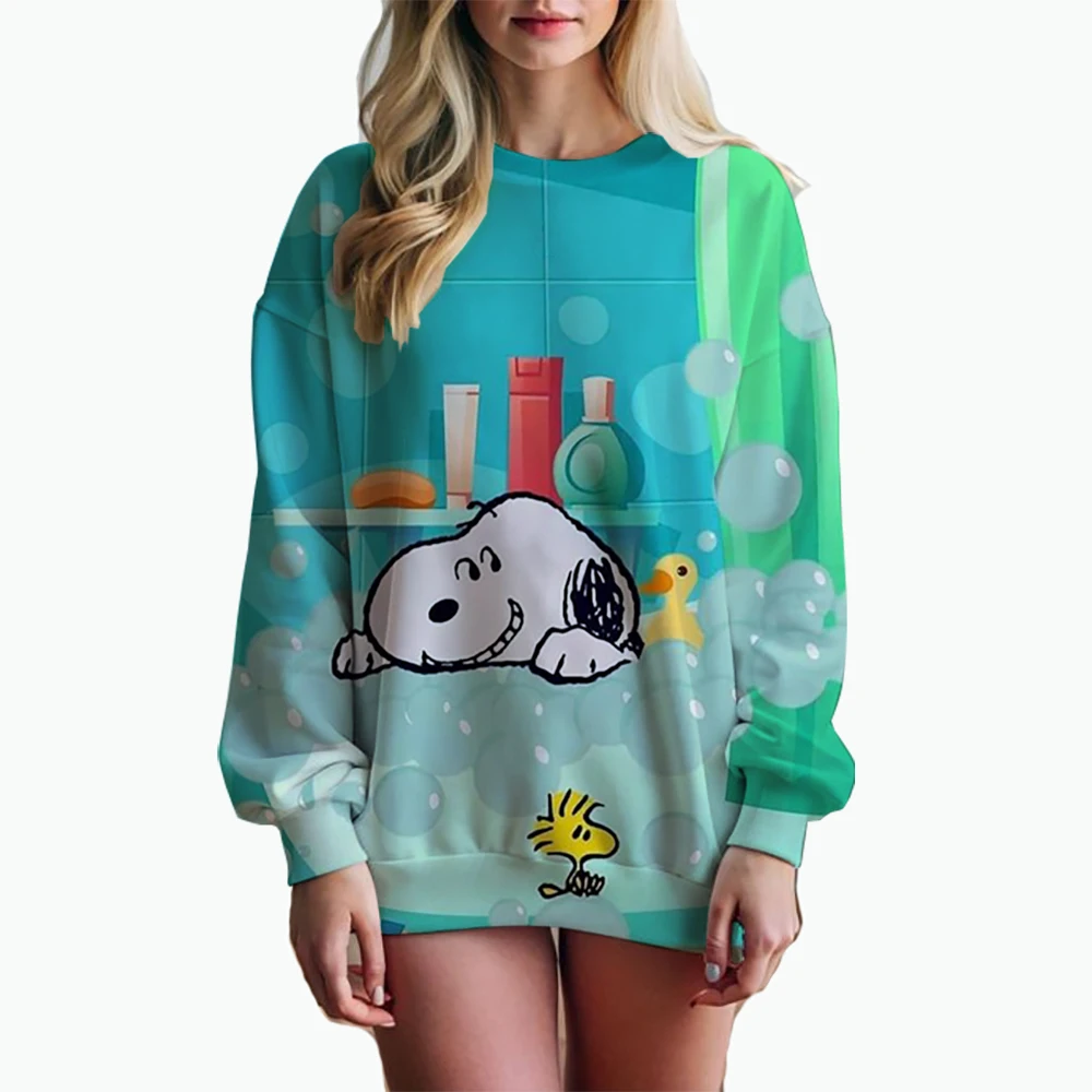 Snoopy женские толстовки с длинными рукавами и круглым вырезом с 3D принтом, милые S-3XL, высококачественные вечерние новые уличные пуловеры Y2k, мода 2024
Snoopy женские толстовки с длинными рукавами и круглым вырезом с 3D принтом, милые S-3XL, высококачественные вечерние новые уличные пуловеры Y2k, мода 2024