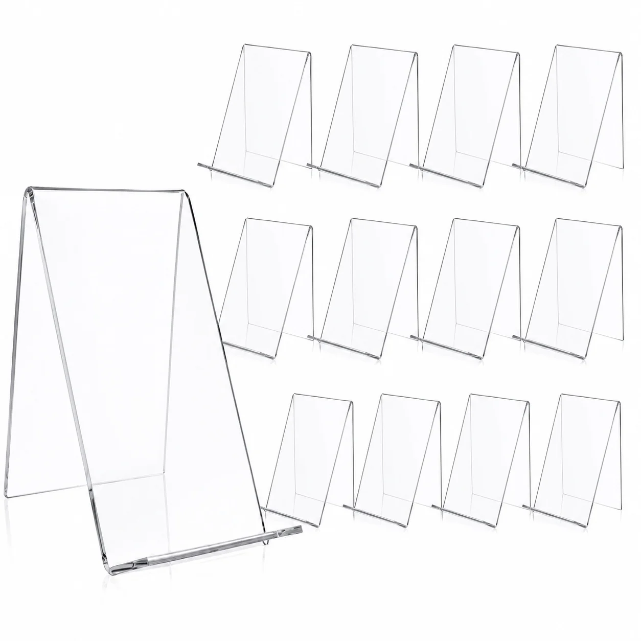 Clear Acrylic Book Stand 12-Pack, 3mm Transparent Bookends with Step Design for Books Magazines CDs Tablets Phones Desk Display
Clear Acrylic Book Stand 12-Pack, 3mm Transparent Bookends with Step Design for Books Magazines CDs Tablets Phones Desk Display