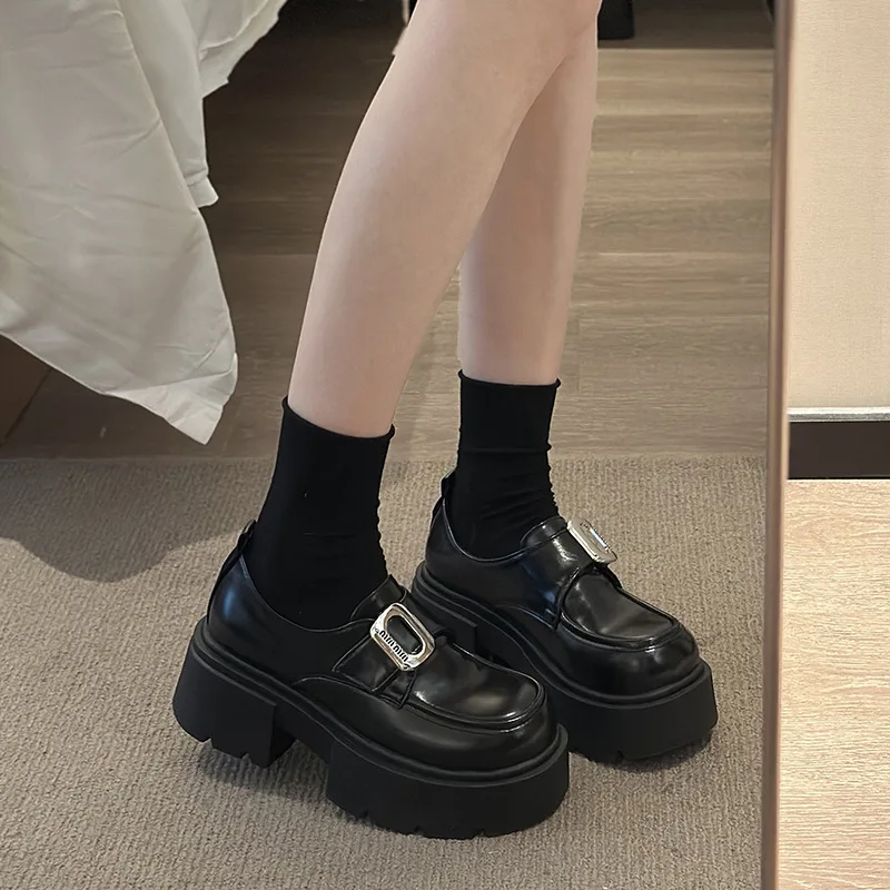 Mary Jane Shoes for Women British Style Spring New Versatile Slip-On Thick-Soled Height-Increasing Loafers Black Single Shoes
Mary Jane Shoes for Women British Style Spring New Versatile Slip-On Thick-Soled Height-Increasing Loafers Black Single Shoes