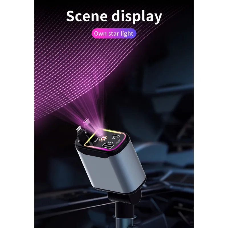 Car Charger Super Fast Charging USB 3.1A Type C PD Fast Charging Voltage Detection Retractable For Ios And Android Phone Charger 
Car Charger Super Fast Charging USB 3.1A Type C PD Fast Charging Voltage Detection Retractable For Ios And Android Phone Charger