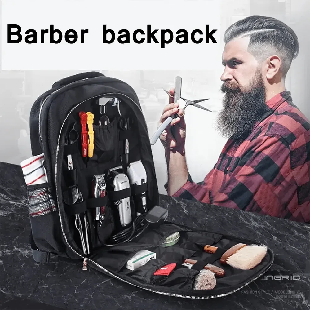 Striped Hairdressing Package, Barber Backpack Storage Bag, Suitable For Barbers And Supplies, Makeup Tools Organizer, Backpack
Striped Hairdressing Package, Barber Backpack Storage Bag, Suitable For Barbers And Supplies, Makeup Tools Organizer, Backpack