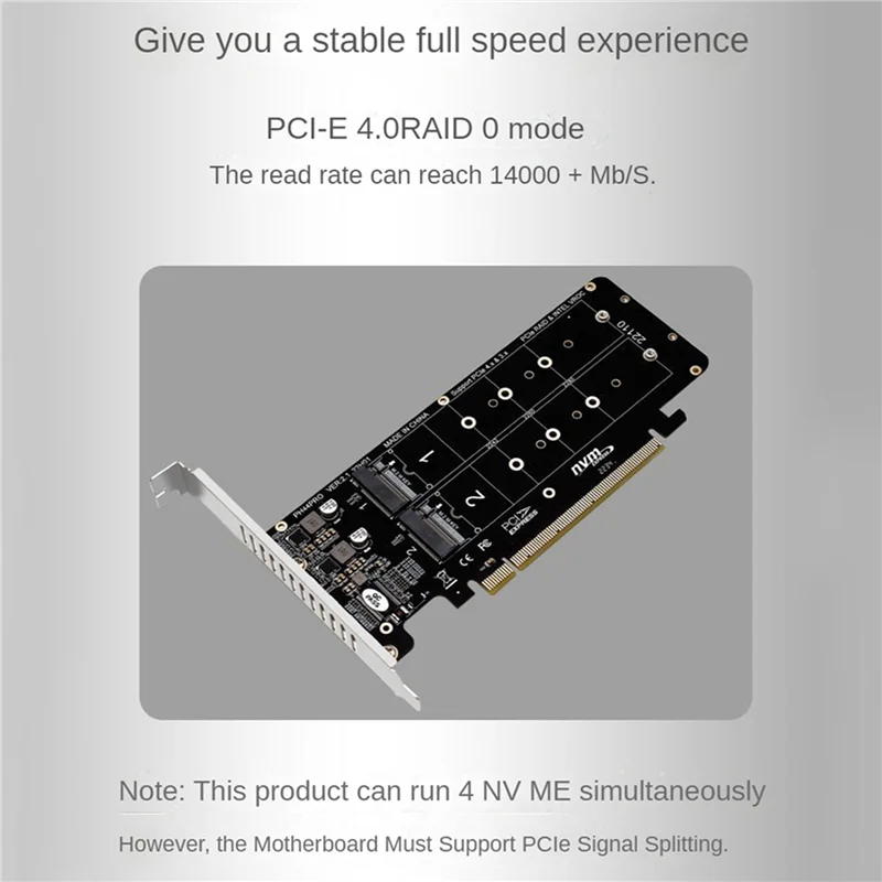 4X Double-Sided 4-Disk NVME RAID Card Pciex16 To M.2 M-Key Nvmex4ssd 2U Server RAID Array Expansion Adapter Split Card
4X Double-Sided 4-Disk NVME RAID Card Pciex16 To M.2 M-Key Nvmex4ssd 2U Server RAID Array Expansion Adapter Split Card