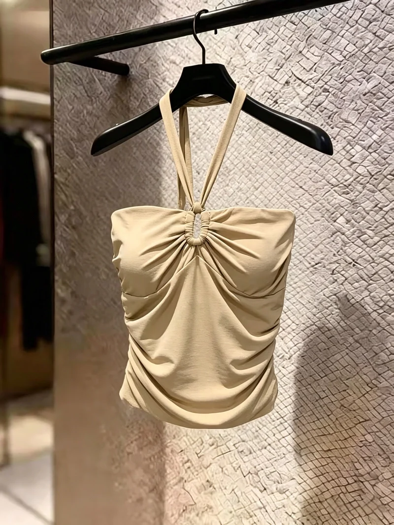 Pure Desire Style Hollow out Strap Vest Women's Summer Slimming Backless Top Commute Korean Style Silk Material No Brand
Pure Desire Style Hollow out Strap Vest Women's Summer Slimming Backless Top Commute Korean Style Silk Material No Brand