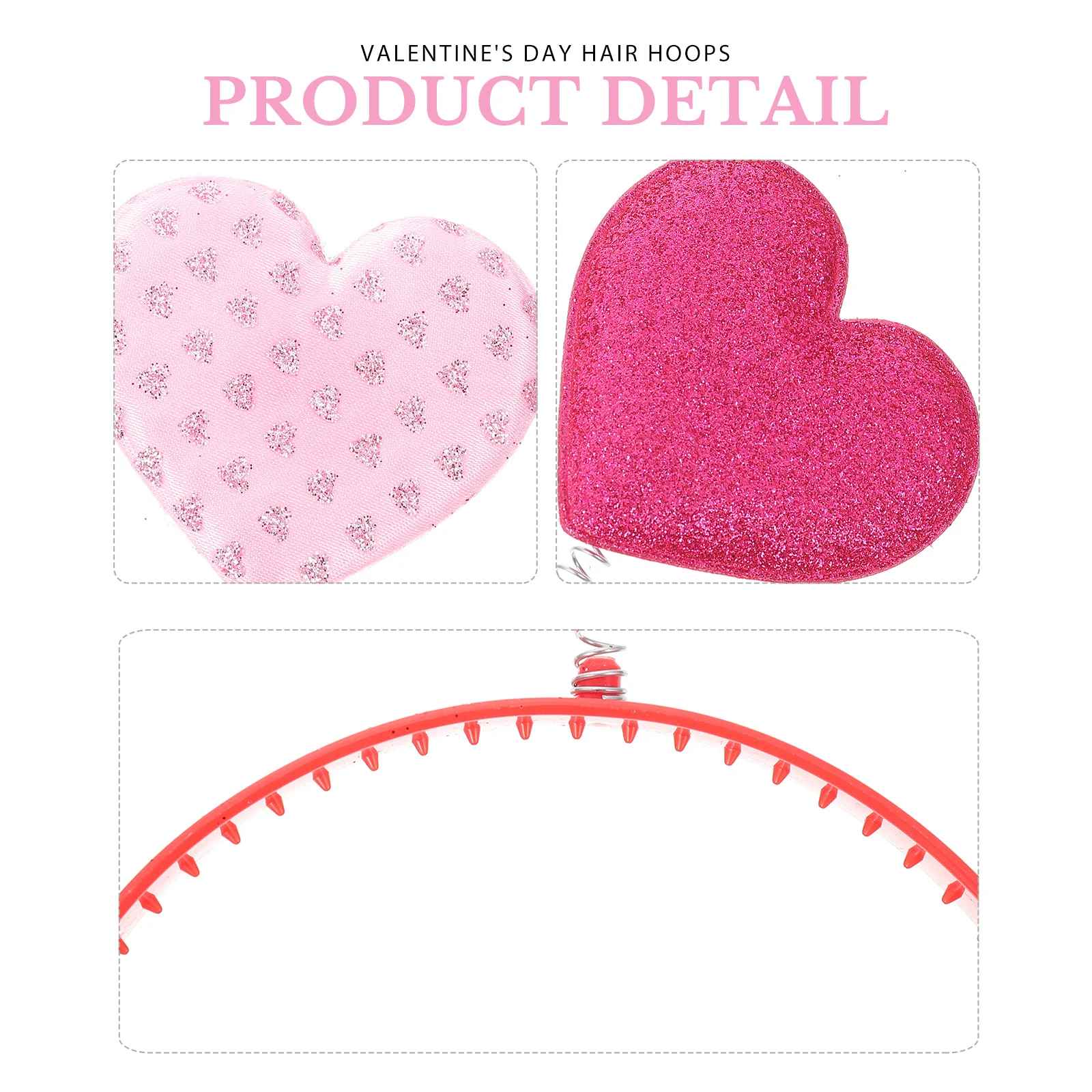4Pcs Heart Design Hairband High-Quality Flexible Masquerade Carnival Costume Headdress Valentine's Day Hair Decor
4Pcs Heart Design Hairband High-Quality Flexible Masquerade Carnival Costume Headdress Valentine's Day Hair Decor