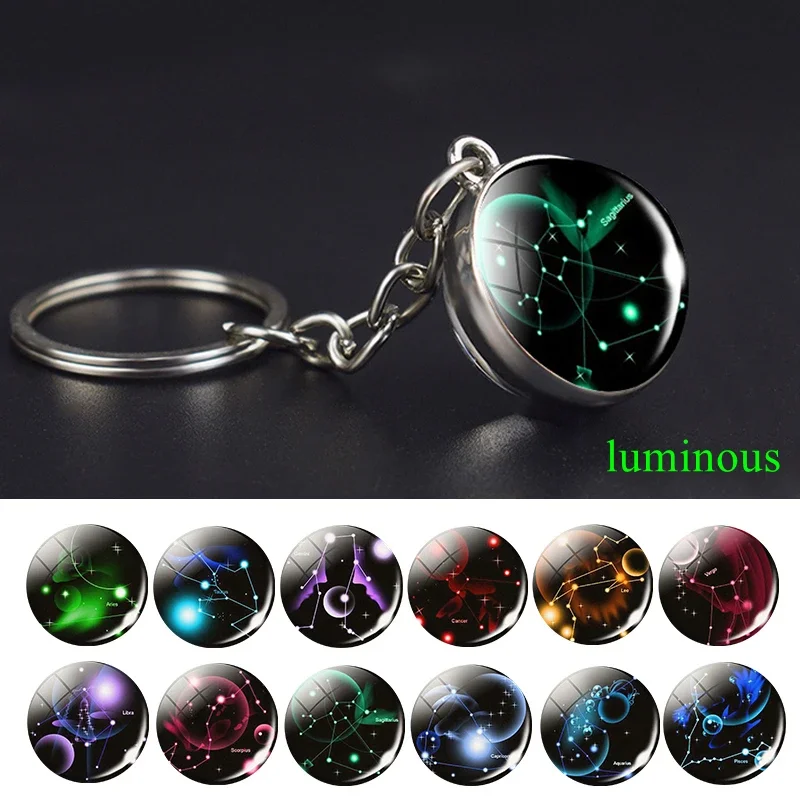 12 Constellation Key Ring Starry Sky Luminous Zodiac Keychain Glass Ball Key Chain Accessories Pendant Key Chain Gifts
12 Constellation Key Ring Starry Sky Luminous Zodiac Keychain Glass Ball Key Chain Accessories Pendant Key Chain Gifts