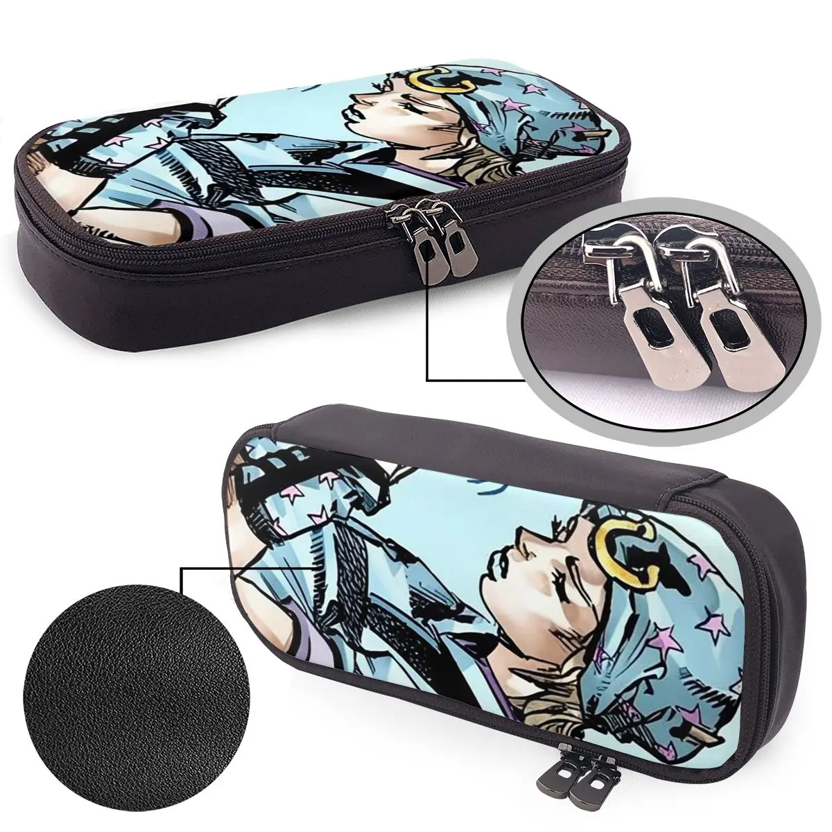 Anime Johnny Joestar JoJo's Bizarre Adventure Leather Pencil Cases Pencil Pouch Storage Pen Box Pencil Bag for Boy Girl School
Anime Johnny Joestar JoJo's Bizarre Adventure Leather Pencil Cases Pencil Pouch Storage Pen Box Pencil Bag for Boy Girl School