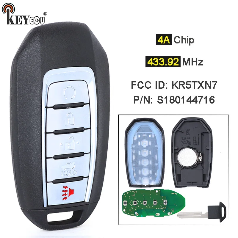 Чип KEYECU 433,92 МГц, 4 А KR5TXN7, арт.: S 180144713 Брелок дистанционного управления без ключа, 5 кнопок для Infiniti Q50 Q60 2019 2020 2021 2022
Чип KEYECU 433,92 МГц, 4 А KR5TXN7, арт.: S 180144713 Брелок дистанционного управления без ключа, 5 кнопок для Infiniti Q50 Q60 2019 2020 2021 2022