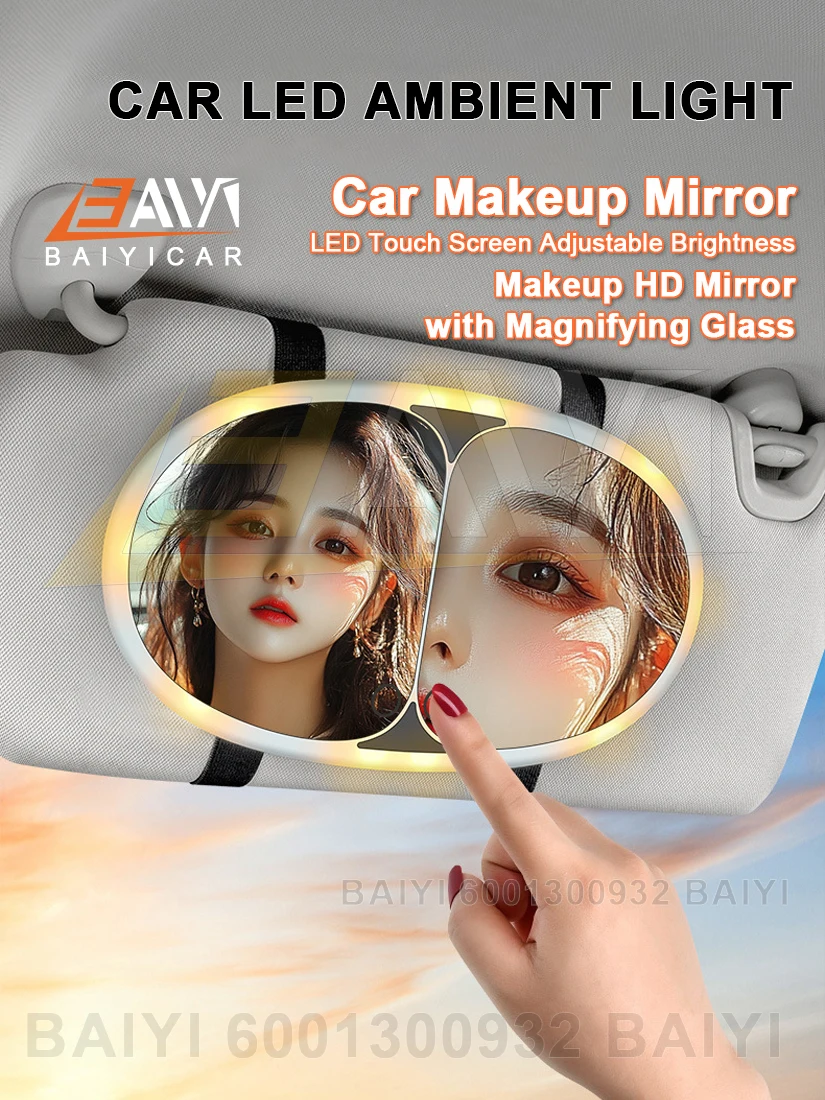 НОВЫЙ автомобильный солнцезащитный козырек HD зеркало для макияжа со увеличительным стеклом светодиодный сенсорный экран регулируемая яркость авто внутреннее зеркало для макияжа
НОВЫЙ автомобильный солнцезащитный козырек HD зеркало для макияжа со увеличительным стеклом светодиодный сенсорный экран регулируемая яркость авто внутреннее зеркало для макияжа