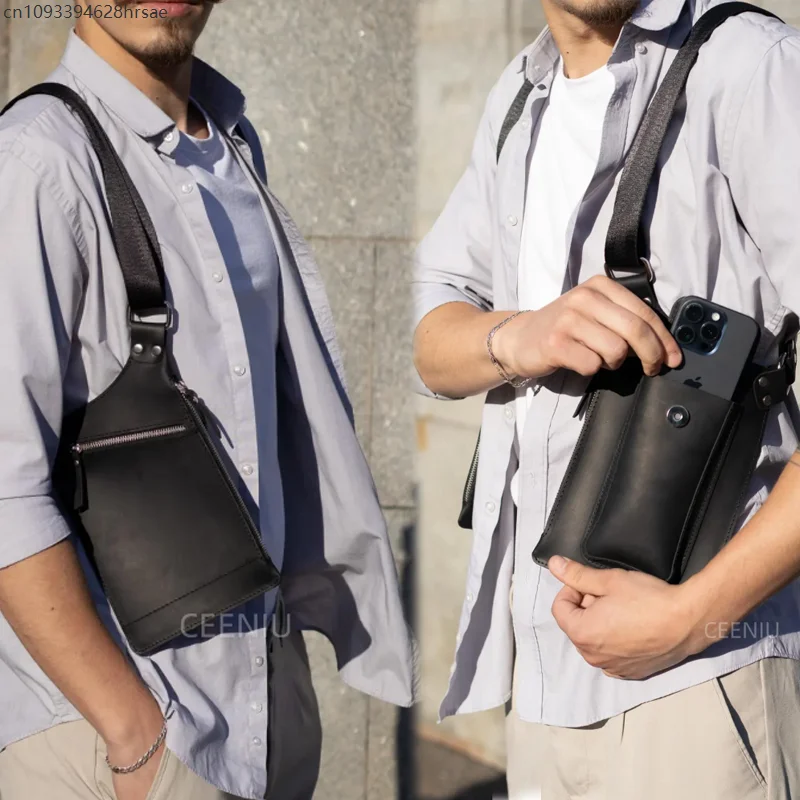 Vintage Black Leather Underarm Harness Bag Streetwear Style Double Shoulder Strap Outdoor Travel Hiking Cosplay Chest Bag Prop
Vintage Black Leather Underarm Harness Bag Streetwear Style Double Shoulder Strap Outdoor Travel Hiking Cosplay Chest Bag Prop