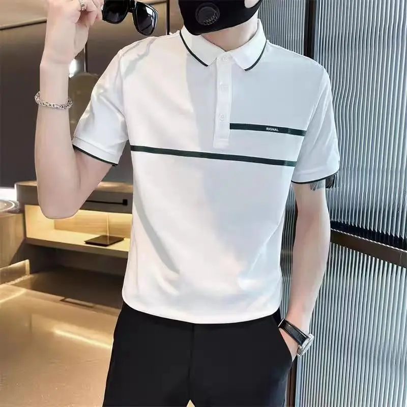 Korean Style Men's Summer Polo Shirt Short Sleeve Slim Fit Fashion Casual Business T Shirt
Korean Style Men's Summer Polo Shirt Short Sleeve Slim Fit Fashion Casual Business T Shirt