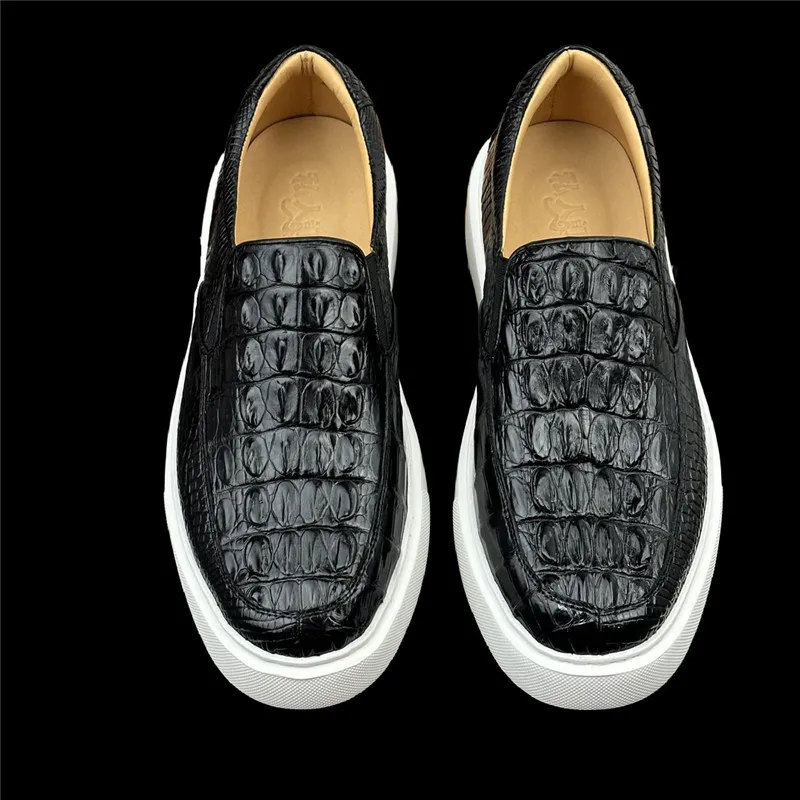 Classical Black White Authentic Crocodile Skin Men's Casual Light Walking Loafers Genuine Alligator Leather Male Slip-on Flats
Classical Black White Authentic Crocodile Skin Men's Casual Light Walking Loafers Genuine Alligator Leather Male Slip-on Flats