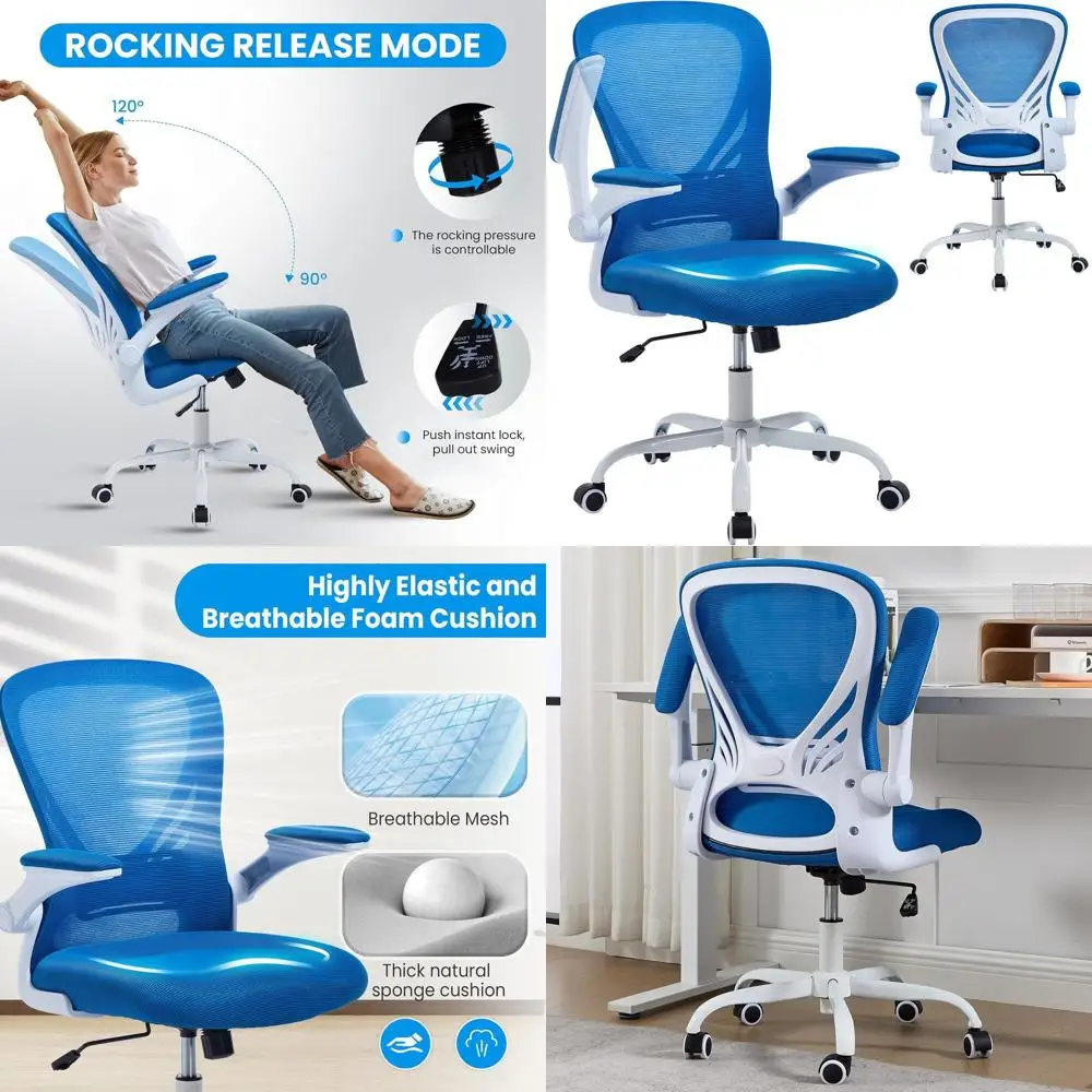 Ergonomic Navy Home Office Chair with Lumbar Support and Adjustable Armrests for Comfortable Computing and Studying
Ergonomic Navy Home Office Chair with Lumbar Support and Adjustable Armrests for Comfortable Computing and Studying