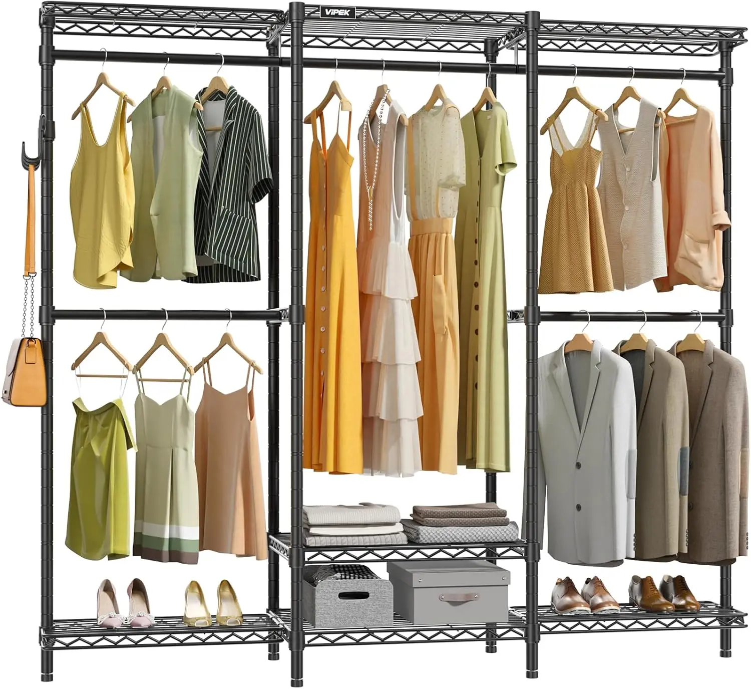 V3 Nano Clothes Rack with 4 Semi-Shelves and 3 Standard Shelves, Clothing Rack for Hanging Clothes, Free Standing Closet Syst
V3 Nano Clothes Rack with 4 Semi-Shelves and 3 Standard Shelves, Clothing Rack for Hanging Clothes, Free Standing Closet Syst