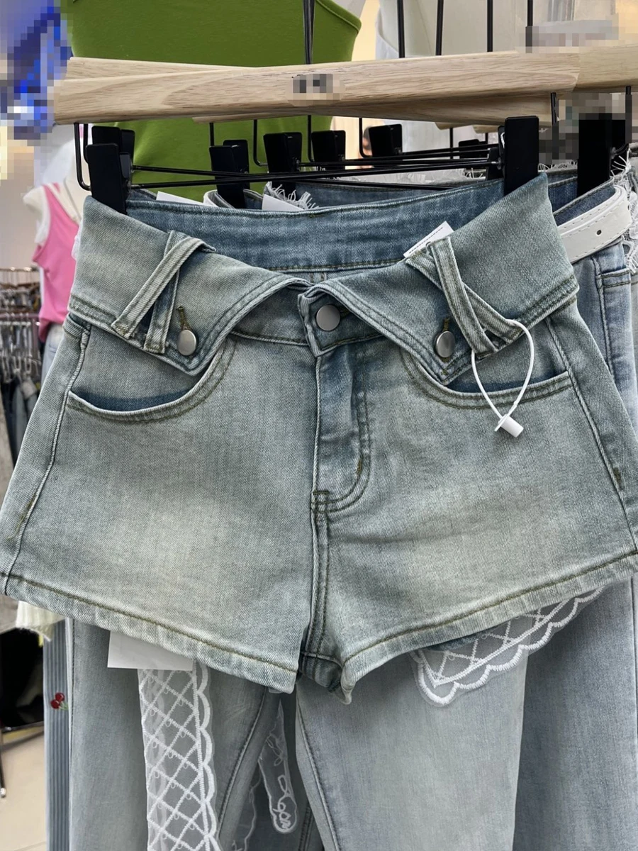 Модные джинсовые шорты-бриджи с завышенной талией и эластичным поясом для женщин, летние, новинка, укороченные шорты-бриджи
Модные джинсовые шорты-бриджи с завышенной талией и эластичным поясом для женщин, летние, новинка, укороченные шорты-бриджи