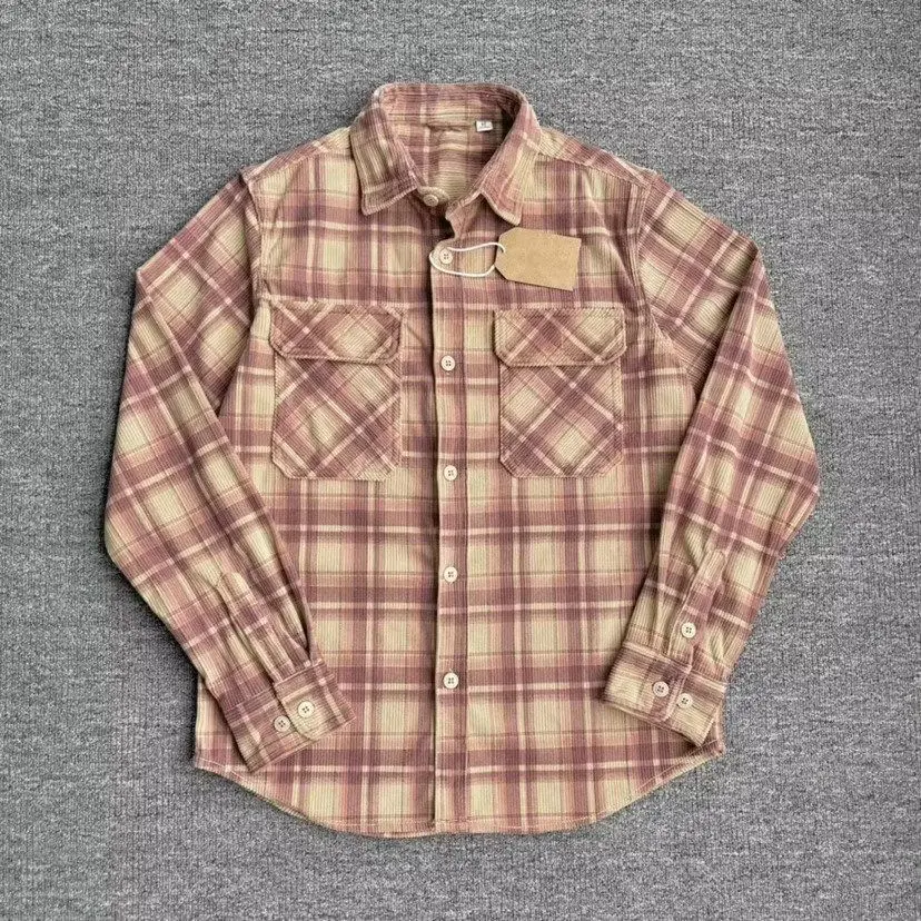 Autumn Winter Men's Loose Casual Plaid Corduroy Shirt Long Sleeve Workwear Stand Collar Splicing Shirt Standard Fit Polyester...
Autumn Winter Men's Loose Casual Plaid Corduroy Shirt Long Sleeve Workwear Stand Collar Splicing Shirt Standard Fit Polyester...