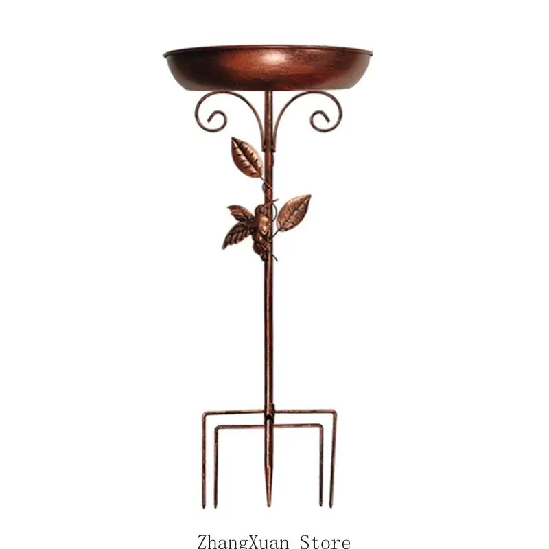 Outdoor Bird Bath Bowl with Bird and Leaf Design for Garden Decors Sturdy Metal Construction
Outdoor Bird Bath Bowl with Bird and Leaf Design for Garden Decors Sturdy Metal Construction