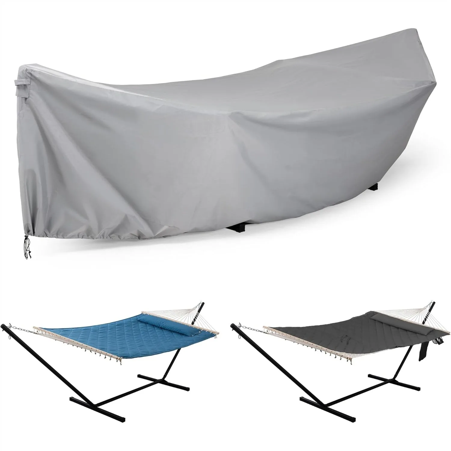 Waterproof Hammock Cover for 12FT Stand, Thickened PU Protective Cover with Adjustable Buckle Strap, Grid Silver Gray
Waterproof Hammock Cover for 12FT Stand, Thickened PU Protective Cover with Adjustable Buckle Strap, Grid Silver Gray