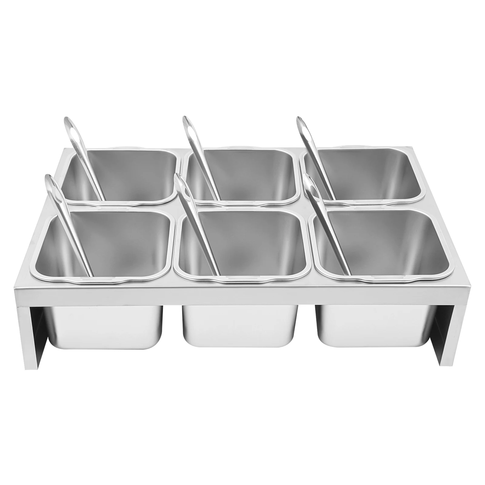 6-Grid Stainless Steel Condiment Organizer Sus304 Kitchen Spice Storage Containers with Lids Spoons for Countertop Restaurant
6-Grid Stainless Steel Condiment Organizer Sus304 Kitchen Spice Storage Containers with Lids Spoons for Countertop Restaurant