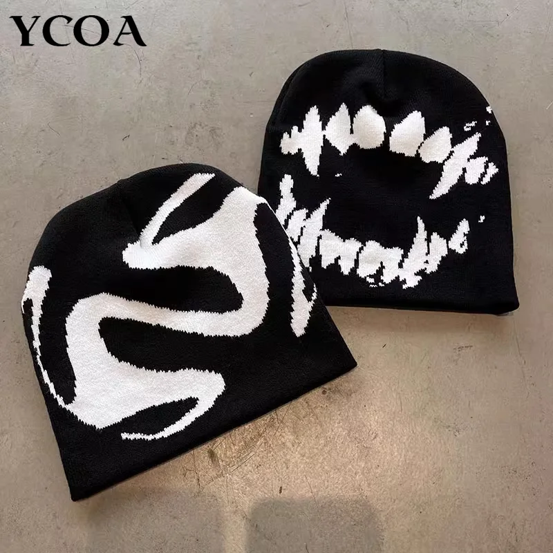 Women Hat Knitting Beanies Goth Tooth Caps Men Y2k Streetwear Winter Fashion Pullover Kpop Harajuku Vintage Warm Hip Hop Unisex
Women Hat Knitting Beanies Goth Tooth Caps Men Y2k Streetwear Winter Fashion Pullover Kpop Harajuku Vintage Warm Hip Hop Unisex