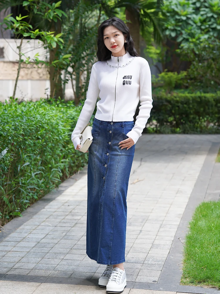 Tangmi Home Wool Blend Zipper Knitted Top Women's Autumn Sle Semi-High Collar Slim Fit Long Sve ort Length Cardigan
Tangmi Home Wool Blend Zipper Knitted Top Women's Autumn Sle Semi-High Collar Slim Fit Long Sve ort Length Cardigan