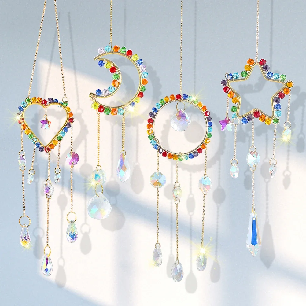 1PC Hand Connected Heart Pentagram Star Beads Crystal Pendant Kawaii Room Decor Outdoors Suncatcher Bird Repeller Accessories 
1PC Hand Connected Heart Pentagram Star Beads Crystal Pendant Kawaii Room Decor Outdoors Suncatcher Bird Repeller Accessories