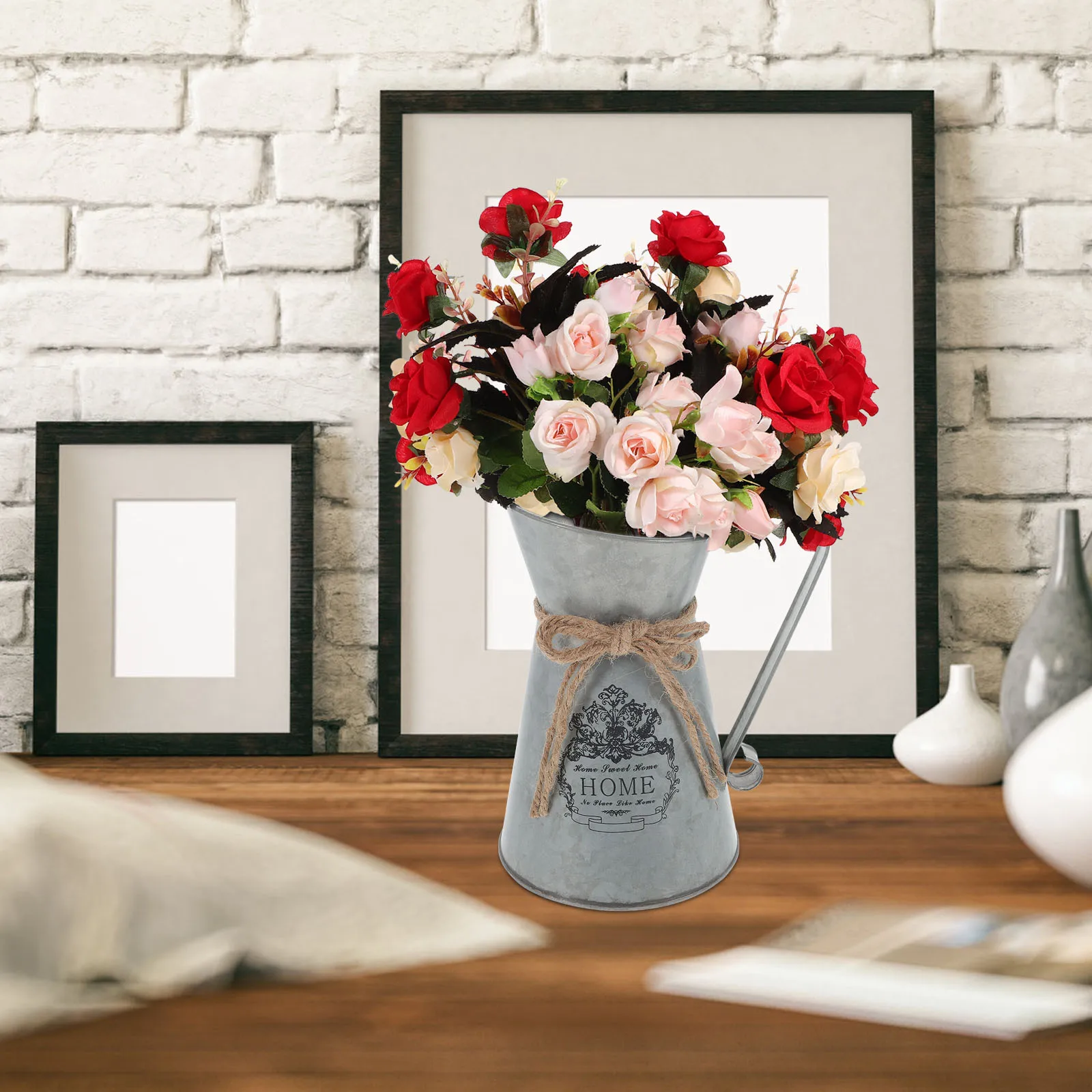 Vintage Floral Arrangement Pot Metal Bucket Decorative Flower Holder for Indoor Outdoors
Vintage Floral Arrangement Pot Metal Bucket Decorative Flower Holder for Indoor Outdoors