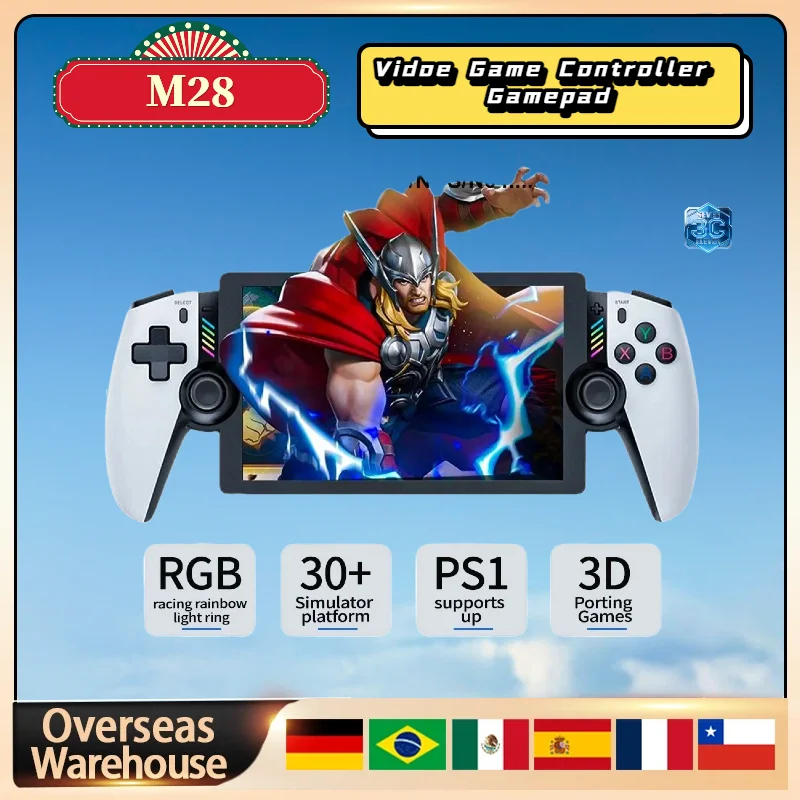 M28 Retro handheld Game Console 7.1 '' IPS Screen 256GB Supports large-scale PS2 Games 3D Dual Joystick God of War 20000 Games
M28 Retro handheld Game Console 7.1 '' IPS Screen 256GB Supports large-scale PS2 Games 3D Dual Joystick God of War 20000 Games