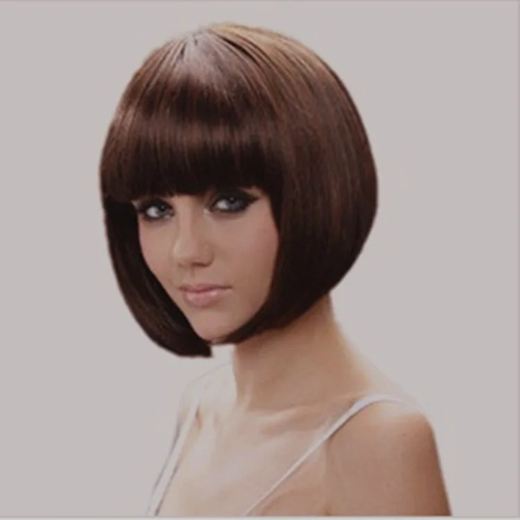 Fashionable short hair for women,European and American popular BOBO hairstyle, full head straight wig with bangs, for daily wear
Fashionable short hair for women,European and American popular BOBO hairstyle, full head straight wig with bangs, for daily wear