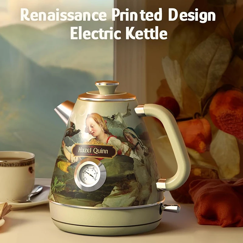 Электрический чайник из нержавеющей стали в стиле ретро, 1,7 л, 1200 Вт, быстрое кипячение, автоматическое отключение с термометром для чая, кофе
Электрический чайник из нержавеющей стали в стиле ретро, 1,7 л, 1200 Вт, быстрое кипячение, автоматическое отключение с термометром для чая, кофе