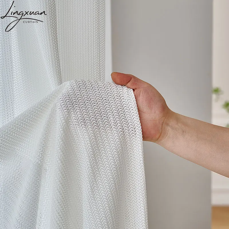 Nordic White Tulle Curtains For Living Room Fishbone Sheer Curtain For Bedroom Window Hollow Jacquard Voile Drapes Balcony Decor
Nordic White Tulle Curtains For Living Room Fishbone Sheer Curtain For Bedroom Window Hollow Jacquard Voile Drapes Balcony Decor