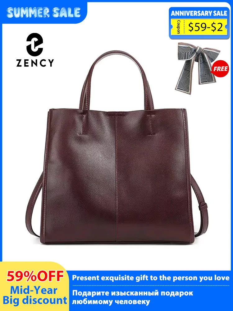 Zency Genuine Leather New Simple Shoulder Bag Large Capacity Shopper Women Luxury Casual Handbag Crossbody Vintage Oil Wax Tote
Zency Genuine Leather New Simple Shoulder Bag Large Capacity Shopper Women Luxury Casual Handbag Crossbody Vintage Oil Wax Tote