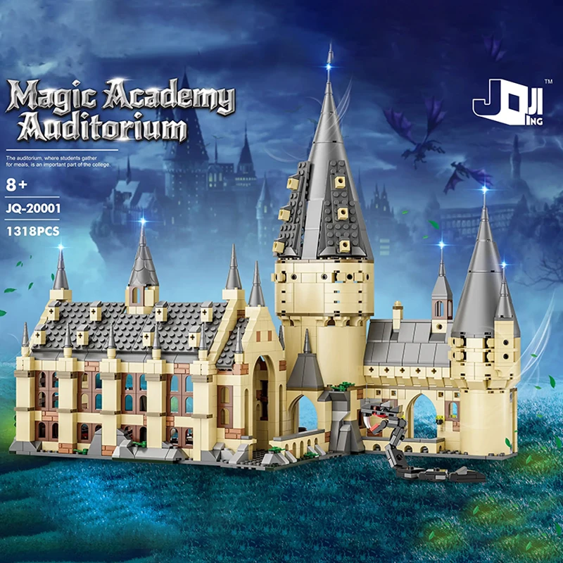 1318PCS Hogwarts Cathedral Building Blcoks Popular Movie Magic School Castle Model Bricks Toys Birthday Gifts Home Decortion
1318PCS Hogwarts Cathedral Building Blcoks Popular Movie Magic School Castle Model Bricks Toys Birthday Gifts Home Decortion 